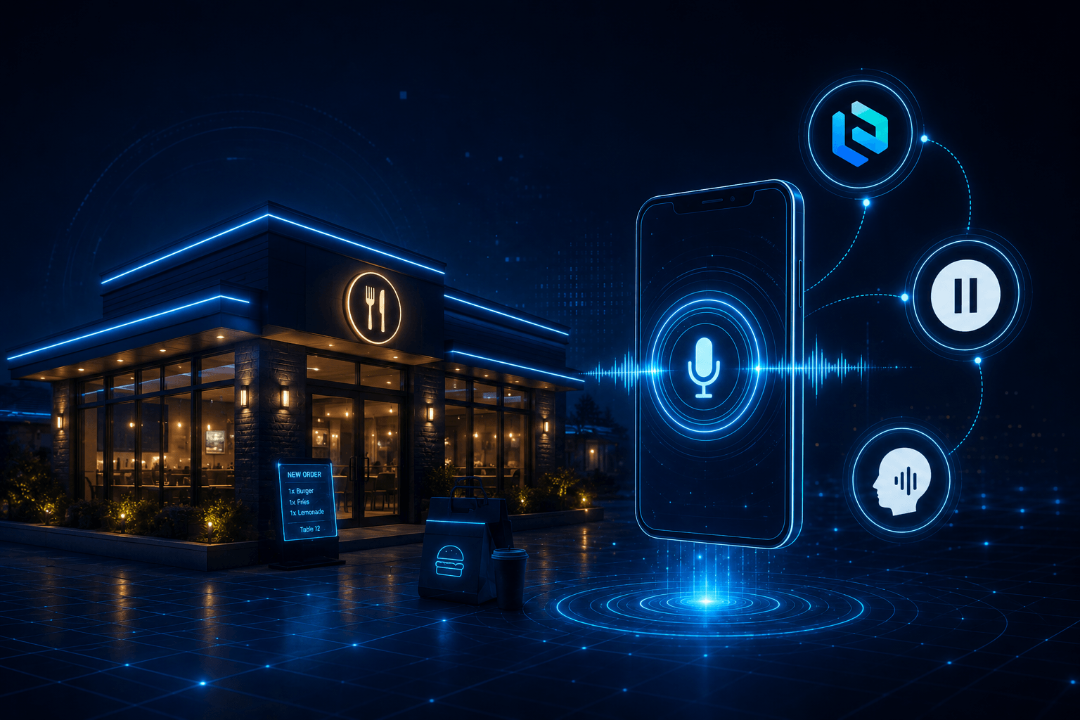Restaurant Order-Taking Voice AI Agent handling a phone order